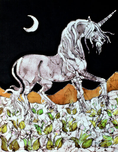 Unicorn over Flower Field